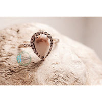 Maddie Teardrop Halo Ring