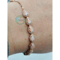 Teardrop Halo Toggle Bracelet