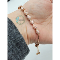 Teardrop Halo Toggle Bracelet