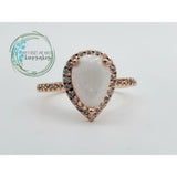 Maddie Teardrop Halo Ring